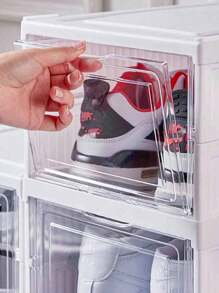 1pc PP Shoe Storage Box, Modernist Foldable Shoe Box For Home