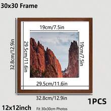 1pc/3pcs/Set 30x30/25x25/20x20cm Multicolor Photo Frames, Exquisite Large Picture Frames For Wall, Portrait Frame For Photo Wall, Picture Frames Collage Wall Decor, Fit 12x12/10x10/8x8-In Pictures, Black/White/Wood Grain/Gold, Classic(No Photo Paper) - Multicolor - View 21