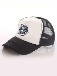 1pc Y2K Shark Print Baseball Cap, Mesh Trucker Hat, Breathable Adjustable Golf Sun Hat, Fashionable Curved Brim Sun Hat For Women/Men, Couples Summer Sun Protection