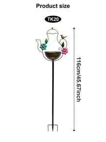1pc Metal Bird Bath Rack And Feeder With Stakes, Used For Outdoor Garden, Yard, And Lawn Decoration, With Five Sturdy Grip Diameters Inserted Into The Ground - Outdoor Garden Water Features Outdoor Decor Garden Decor Home Decor