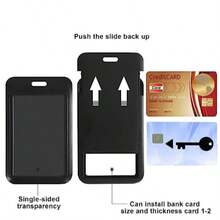 Retractable ID Badge Holder With Breakaway Lanyard,Heavy Duty Badge Reel,Detachable Keychain, Cruise Ship Cards Holder,For Nurse Officer Teacher Security Staff Women Men,School Supplies,Back To School - Black - View 3