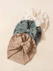 3 件装婴儿帽，蝴蝶结帽，柔软，透气，舒适，春夏系列，薄款帽子，女婴帽，小女孩春夏服装 - 彩色 - 查看 14