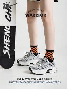 WARRIOR 女士时尚复古运动鞋，轻便透气跑步鞋，适合春夏穿着，简约休闲风格，四季皆宜，耐穿舒适，是全天训练和锻炼的理想之选，白色鞋款