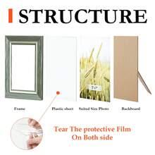 1pc Elegant European Art Gallery Picture Frame, Available In Pink, Grayish Green, Woodgrain, Blue-Green, And Brown Frame Colors, Displays 3.5"X5", 4"X6", 5"X7", 6"X8", 8"X10" Photos In Vertical Or Horizontal Orientation, Wall Decor Or Tabletop Display, Suitable For Office, Living Room, Desk Decor (Frame Only, Photo Paper Included Randomly)