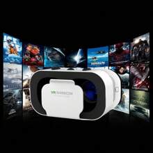 Gafas VR ajustables y ligeras para teléfonos móviles, sin auriculares, adecuadas para smartphones de 4.7 a 6.2 pulgadas y Android, color blanco, incluye mando de juego