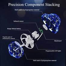 2025 Flying Ball UFO Toy, Upgraded Version Outer Space UFO Spaceship, Manually Controlled Gyro Ball, LED Light Flying Rotating Mini Drone, Amazing Cool Toy, Christmas Gift For Boys And Girls