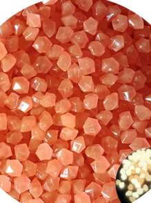 300pcs 9*13mm Small Diamond Shaped Glow Stones, Luminous Plastic Pebbles For Garden, Fish Tank