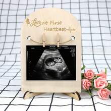 1 set Marco de fotos de madera para ultrasonido para el anuncio de embarazo o decoración del nacimiento del bebé, decoraciones familiares para baby shower, regalo de baby shower, regalo de Pascua, cosas para niñas/niños