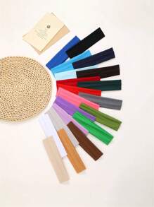 1pc/3pcs/6pcs/10pcs/20pcs [Random Color] Unisex Solid Color Elastic Sports Headband, Absorbent Fitness Yoga Running Hairband, Elegant & Versatile Hair Accessories, Men Vacation Accessories, Soccer Headband, Men Accessories