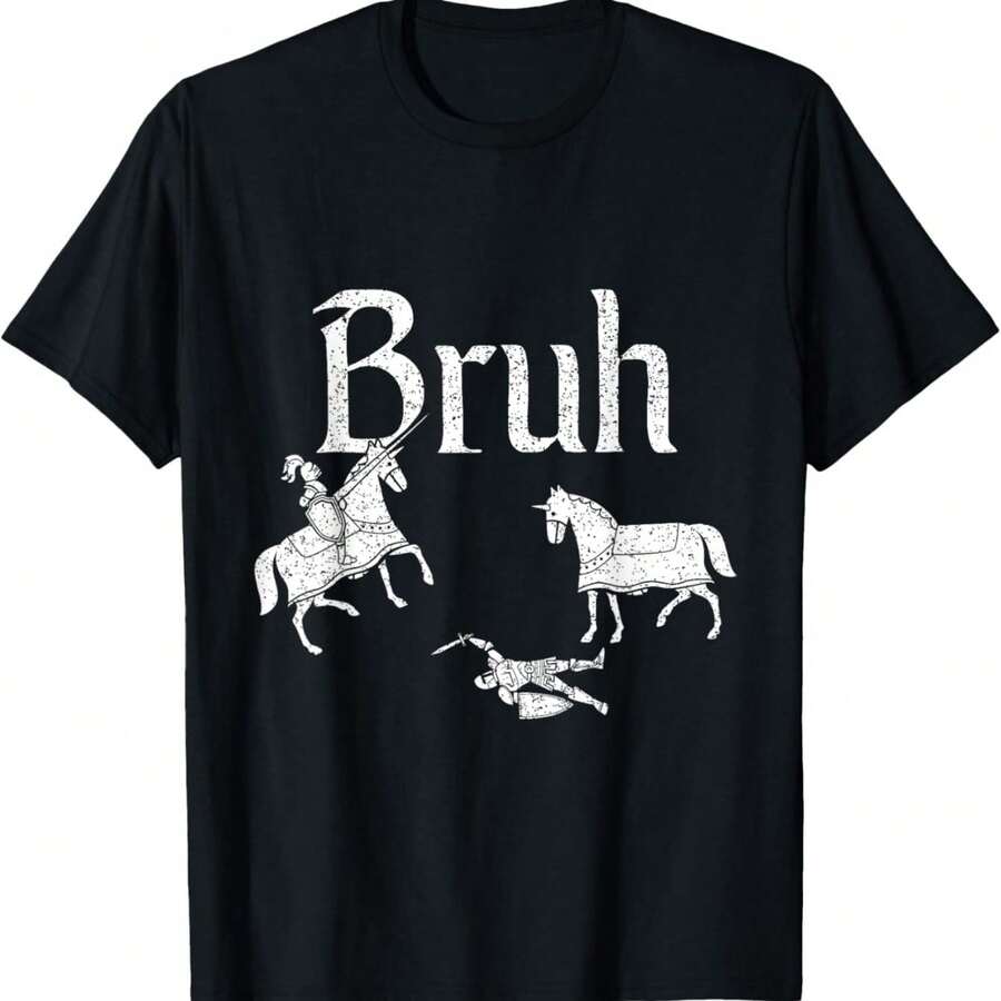 Camiseta Medieval divertida del Festival del Renacimiento Retro de la justa - Negro - Ver 1