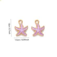 30 piezas de elementos surtidos del océano incluyendo estrellas de mar, conchas, colgantes de aleación de zinc de pentaestrellas, adecuados para hacer accesorios de joyería DIY como lazos para el cabello, collares, tobillos, pulseras, aretes