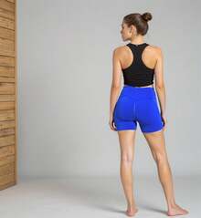 Women Sports Shorts - 藍色 - 查看 3