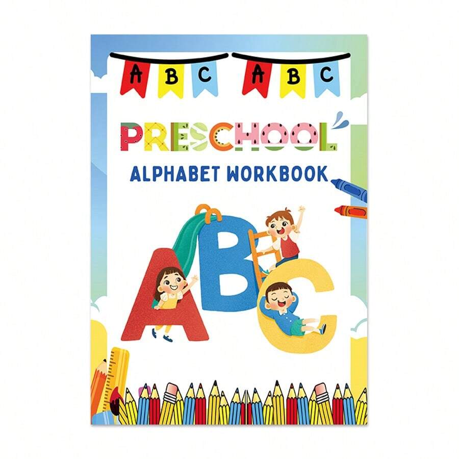 1 pieza Libro de trabajo del alfabeto: Práctica de escritura a mano del alfabeto y libro de ejercicios de trazado de letras, útiles escolares, de vuelta a la escuela