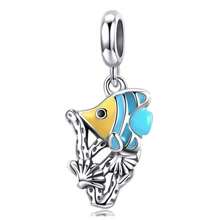 1 Pc Cute Cactus, Cute Animal Cat, Exquisite Avocado, Blue Sea, Sea Whale, Spring Seven-Star Ladybug, Tropical Underwater World, Spring Butterfly, Pharaoh Cat, Cute Rabbit, Chameleon, Cute Puppy, Beaded Surprise Gift, Suitable For Original Bracelet, Charming Woman, Enamel Craft Jewelry Gift