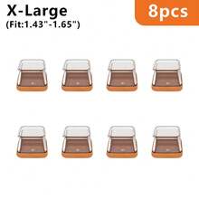 8/12/20 件方形椅腿地板保护垫、硬木地板家具垫、椅腿家具滑块、厚毛毡椅腿套，有效降低噪音并保护地板