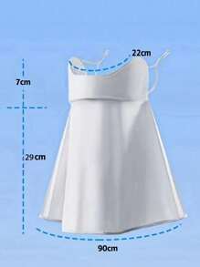 1pc Women's Full Face Sun Protection Mask, Summer Lightweight Breathable Anti-UV Face & Neck Cover, Suitable For Cycling, Driving, 22x29x90cm