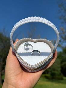 1PC New Handheld Huangma Cloth Ring Box Western Wedding Flower Girl Handheld Ring Pillow Valentine's Day Confession