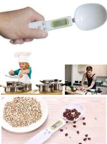 1 pieza Cuchara medidora digital multifuncional de alta precisión, báscula electrónica de 500g/0.1g portátil con pantalla LED, báscula electrónica pequeña para cocina doméstica