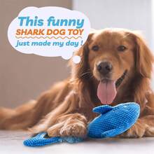 Crinkle Blue Shark Dog Toys For Aggressive Chewers, Dog Toys To Keep Them Busy, Interactive Squeaky Pet Toys, For Puppy Toys For Small,Medium,Large Breeds