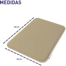 Bluelander Tapete de Baño Antiderrapante Foam, Espuma Viscoelástica Gruesa, Alfombrilla de Baño Antideslizante de Terciopelo, Absorbente y Suave para Todo Hogar (Beige, 1 Pieza) - Beis - Ver 12