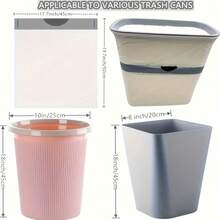 5-Roll 75pcs Thick Portable Garbage Bag Drawstring Closure, Suitable For Use In Homes And Offices, Kitchens, Bathrooms, Bedrooms, Living Rooms, And Toilets. Multi Functional Thickened Disposable Heavy-Duty Drawstring, High-Quality Cleaning Supplies,Trash Bags