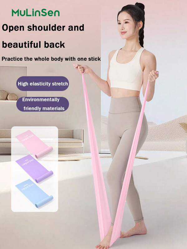 mulinsen Yoga Resistance Bands Fitness Training For Women,Backless Elastic Stretching Pull Rope,Home Shoulder Shaper Workout Bands