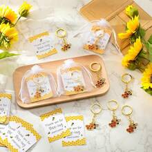 20/12/6/3/1 蜜蜂主题员工感谢礼套装，包含可爱蜜蜂钥匙扣、感谢卡、欧根纱袋，可作为激励同事的礼物、减压玩具、婚礼钥匙扣、生日礼物、钥匙扣套装、钥匙圈、婚礼装饰、父亲节礼物、派对礼品袋、派对礼品袋填充物、钥匙扣套装、毕业礼物、学年结束学生礼物 - 蜂巢鑰匙扣 - 查看 5