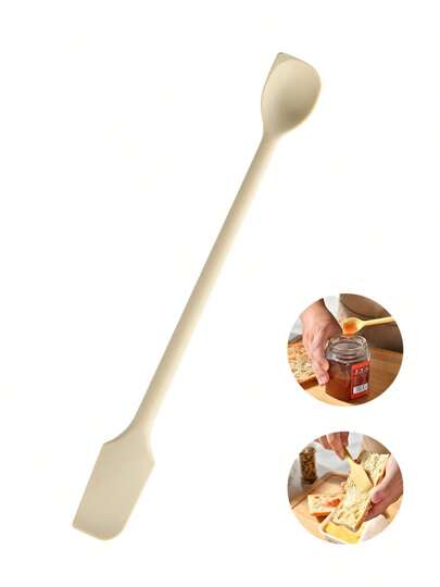 Mini Double-Headed Spatula Silicone, Reusable Jar Spatula Small Spatulas Mini Jam Scraper, Double-Ended Tiny Silicone Spoon Spatula, Jar Spatula Silicone Long Handle For Kitchen And Beauty