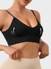 3 buc/set sutien sport multicolor la modă, cu spate încrucișat, pentru femei, cu absorbție a șocurilor, cupe subțiri, push-up, bretele fixe reglabile, camisol