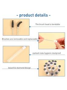 2/10/20 Pcs Mascara Brushes Disposable Empty Mascara Wand Tubes Set Eyelash Brushes Eyebrow Brush Mascara Brush Comb Makeup Tool Cleaning Brush For Eyelash Extension - Multicolor - View 5