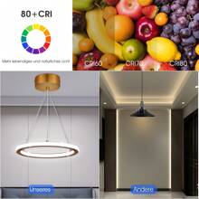 OYAJIA Moderne LED Pendelleuchte Esstisch 16.5W, Hängelampe in Gold ,Warmweiß Kaltweiß 3000K-6000K, Linear Design Pendellampe, Höhenverstellbar Pendelleuchten für Esszimmer, Wohnzimmer