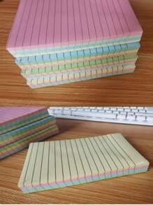 100pcs/200pcs Colorful Linear Sticky Notes, Message Notes, Small Gifts For Teachers To Reward Students, Reward Gifts That Children Like, Highly Attractive Portable Student Marker Writing Notes Self-Adhesive Convenient To Stick To The Notepad Office, Home, School Two Styles Of Large And Small Office Helper,School Supplies,Back To School