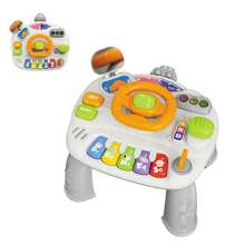 Multifunktionaler abnehmbarer Spieltisch mit Musik, Frühe Bildung Eltern-Kind Lernschreibtisch, Puzzle & Lernspielzeug Tisch für Kleinkinder