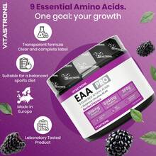 Vitastrong EAA PRO Essential Amino Acids – 9 EAAs With BCAAs, Glutamine, Citrulline, Tyrosine, Lysine, Tryptophan And Methionine, 300g Powder With Red Fruits - Others - View 11