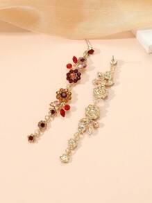 1 par de aretes elegantes y de lujo con diseño de flor de cristal de roca, adecuados como regalo para esposa, novia, Día de San Valentín, Día de la Madre, cumpleaños, Navidad