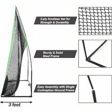 10 X 7ft Golf Net Bundle 4pc Professional Patent Pending Design| Dual-Turf Golf Mat, Chipping Target And Carry Bag| The Right Choice For Backyard Driving & Hitting Nets - 4pc - View 3
