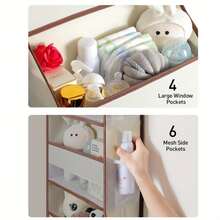 Over The Door Organizer 4 Tiers, Capacity Over Door Organizer, Door Hanging Organizer For Closet, Diaper Organizer, Room Storage. - 4 Layers - View 7