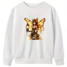 Steampunk Fairy Heat Transfer Stickers - Fun Iron-On Decals For T-Shirts And Hoodies, Unique Clothing Decoration For Teens, Heat Press Patches