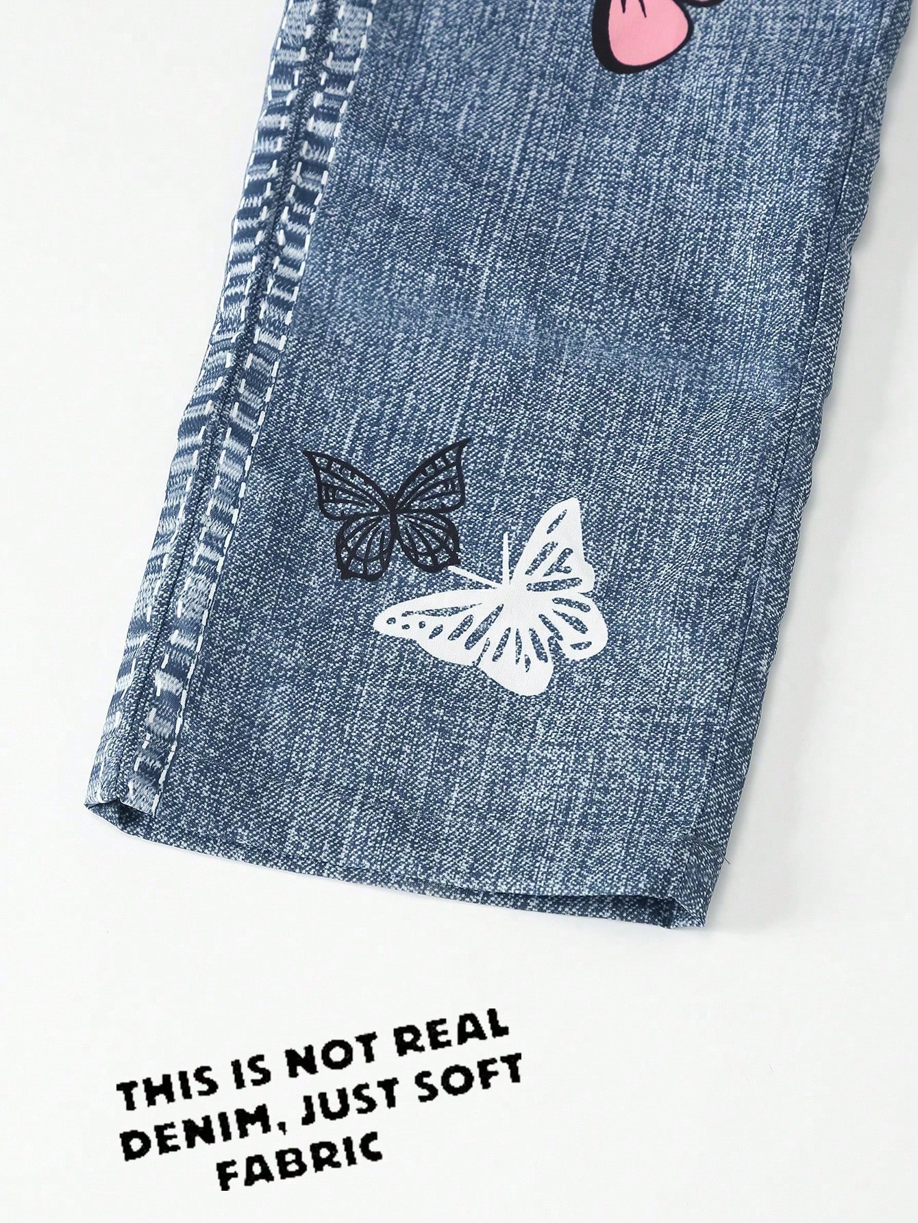 بنطلون كاجوال بطول الساق للفتيات تين، مطبوع بطبعة...