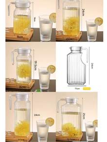 1 件大容量亚克力饮料分配器带盖，冷/热饮水壶，防碎 - 非常适合储存和盛放冷/热饮料、果汁、茶、牛奶
