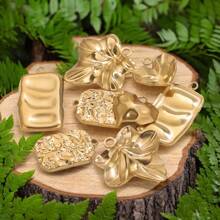 1 Peça Pingente Perfurado Geométrico Banhado a Ouro 18k de Aço Inoxidável 304, Acessório de Joalheria DIY para Uso Diário de Mulheres