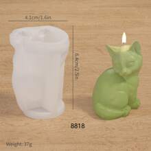 Stampo di silicone a forma di gatto, colore solido semplice, multifunzionale e pratico