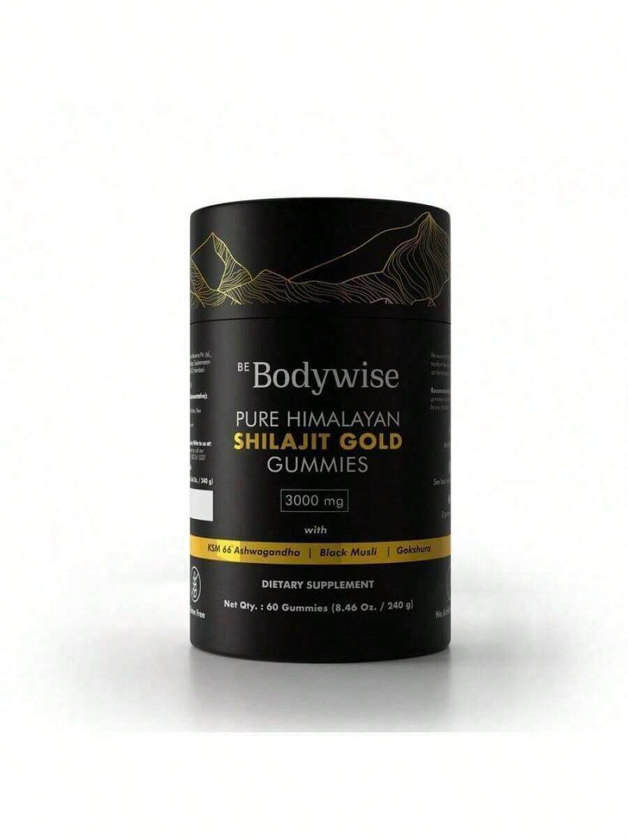 Be Bodywise Ultra-Himalayan Shilajit Gummies | Incorporating Shilajit, Ashwagandha, Black Musli, Gokshura, Fulvic And Boasting 85  Trace Minerals | Zero Added Sugar | 60 Gummies In A Box