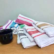 Kitchen Towels/Tea Towel Set Of 6 Pieces Jacquard 45x70 Cm Terry Cloth 370 G/M² Premium Wholesale - 藍色 - 查看 8