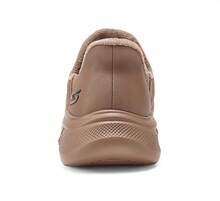 Skechers 女士一腳蹬休閒加絨保暖健步鞋防滑運動鞋 - 棕色 - 查看 4