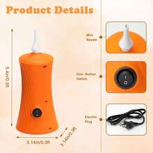 ID IDAODAN Balloon Pump Electric Air Pumps For Long Balloons, Electric Air Balloon Pump, Balloon Inflator For Foil Twisty Animal Balloons In Birthday Party For Decorations - 美規A型插(110-127V) - 查看 2