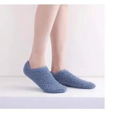 Kit 2 Thermal Slipper Socks Plush Thick Comfortable 34-40 Non-Slip Women's - 彩色 - 查看 4