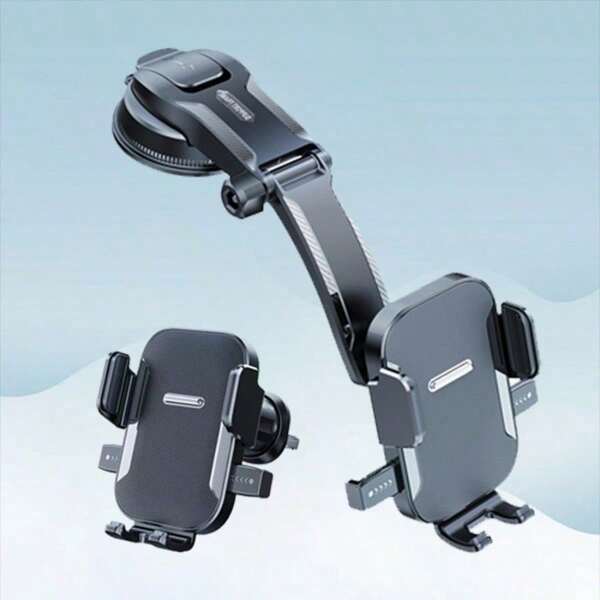 1Pc Miracase Car Phone Holder - Strong Suction, Hands-Free Dashboard And Vent Clip For All Smartphones