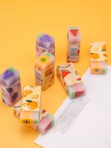 36 piezas de gomas de borrar con forma de frutas, lindas y creativas, útiles escolares novedosos, regalo perfecto para estudiantes de vuelta al colegio