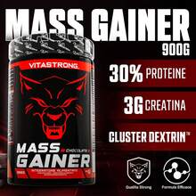 Vitastrong Mass Gainer, 30% High-Calorie Protein Powder With Creatine, Maltodextrin And Cluster Dextrin, Increase Muscle Mass For Men And Women